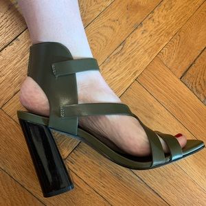 Rebecca Minkoff strappy leather sandal heel 7.5